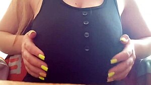 Excited Student LuxuryOrgasm Teases Big Tits on Homemade Camera