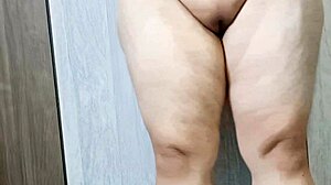 Shaved Pussy Tease by Chubby BBW Star