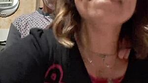 Teresa, A Mature Milf Prostitute, Blows And Gets Cum In Mouth From Her Lover