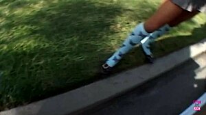 Super Lovely Brunette Gets Fucked in Van: Doggy, Missionary, Cowgirl with Blowjob and Deepthroat