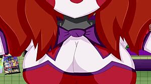 Circus baby with big boobs in anime style