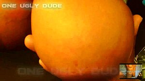 ebony handjob with monster cock cum on tits