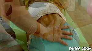 petite teen with perfect body bends over for dirty fun