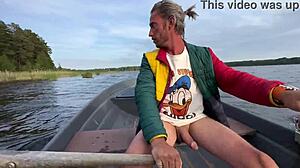 Hey, wanna see our funny outdoor banging on a lake boat?