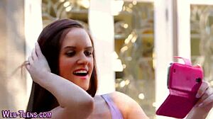 petite teen lesbians with glasses kissing and licking each other orally