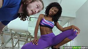 Brick Danger Slams Ivory Logan’s Tight Ebony Twat in Doggy and Missionary