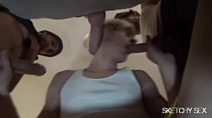 this slut got so sloppy after her bareback anal, covered in cum on her ass 😩