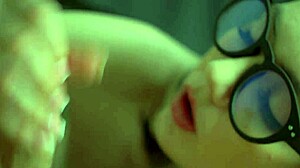 Lewd milf sucks cock from males and gets oral creampie