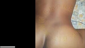 African girl in bent over position for doggystyle action