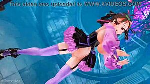 these 3d anime girls dance to the beat, so hot! 🔥