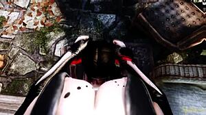 Futa on female chaconne sucks Aya off in public spot