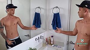 Voyeur Stepbrother Spies and Fills My Ass With Cum - Mariana Martix