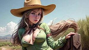 Sexy big tits babe in hentai animation