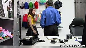 Naughty Cop Dominates Lily Glee with Rough Bent-Over Action