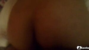 Stepsister fucked doggystyle in bed by amateur