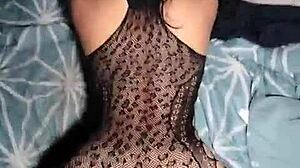 How does this petite morena have such a stunning backside?