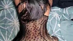 How does this petite morena have such a stunning backside?