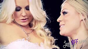 lezzie bff - big tits lesbian smoker duo fucking