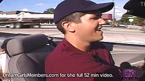 this hot blonde is naked and frolicking in my back seat outdoors 😍