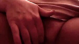 she can't stop massaging her juicy hairy pussy every chance she gets