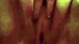 she can't stop massaging her juicy hairy pussy every chance she gets