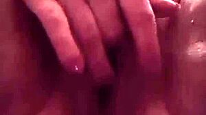 she can't stop massaging her juicy hairy pussy every chance she gets