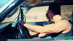 Fitness Model Creampied in Public Blowjob