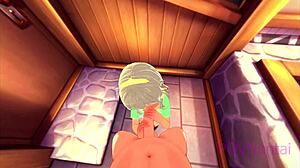 Trap elf maid helps you wash!