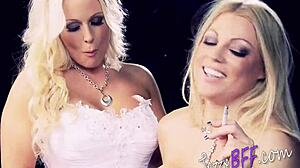 lezzie bff - big tits lesbian smoker duo fucking