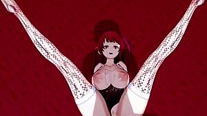 in this 3d hentai, a huge ass babe squirts during blowjob and sex