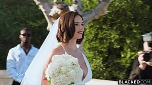 Blacked Stunner Agatha Takes BBC Creampie in Hot MMF Threesome 😈