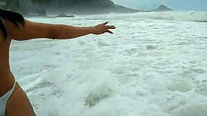 Latina Amateurs Enjoy Beach Walk And Discover Fun Activities.