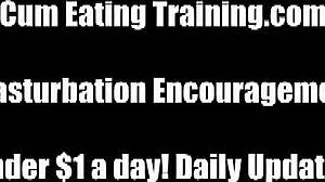 Slave Obeys Femdom Instruction To Taste His Own Cum In Humiliating POV Session