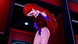 jessica rabbit gets naughty fingering in hotel room, so hot! 🔥