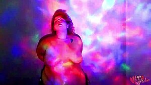 bbw goddess undressing in oiled striptease dance