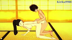 Whoa, Hinatsuru and Makio with Tanjiro in wild Demon Slayer hentai!