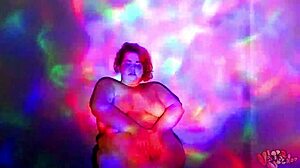 bbw goddess undressing in oiled striptease dance