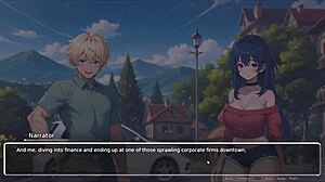 Horny Girlfriend Rips Shirt Off in Bluring Walls Hentai Game