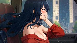 Horny Girlfriend Rips Shirt Off in Bluring Walls Hentai Game