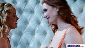 Lesbian milf Charlie Forde licks Siri Dahl’s big tits armpit hard!