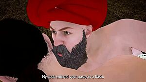 Hey, stepdad, why exploit her while he's away? Vigorously banging with Hindi audio!