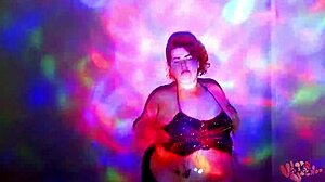 bbw goddess undressing in oiled striptease dance