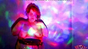 bbw goddess undressing in oiled striptease dance