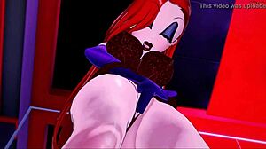 jessica rabbit gets naughty fingering in hotel room, so hot! 🔥