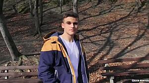 this euro twink is getting rough outdoor assfucking in czech hunter 521 😏
