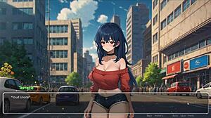 Horny Girlfriend Rips Shirt Off in Bluring Walls Hentai Game