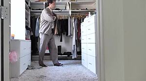 Why is nanny Amia Miley touching herself instead of working for the boss?