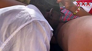 Big Cock Senior Prefect Fucking Petite Classmate at Principal's Window