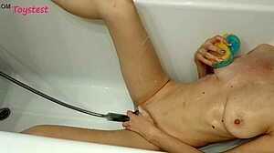 yo, check my hot milf gf showering while i film her naked