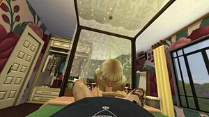 Alternative Couple In Cartoon Riding And Blowjob